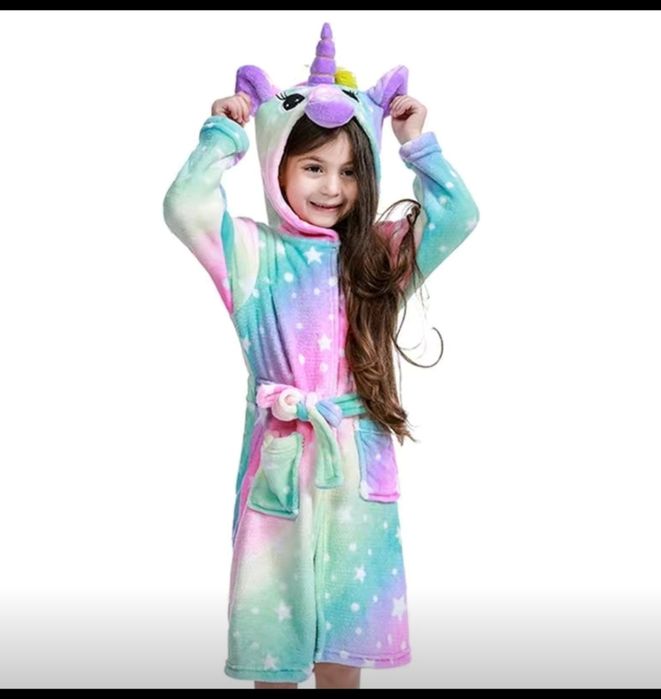 Халат единорожка для девочки  новый