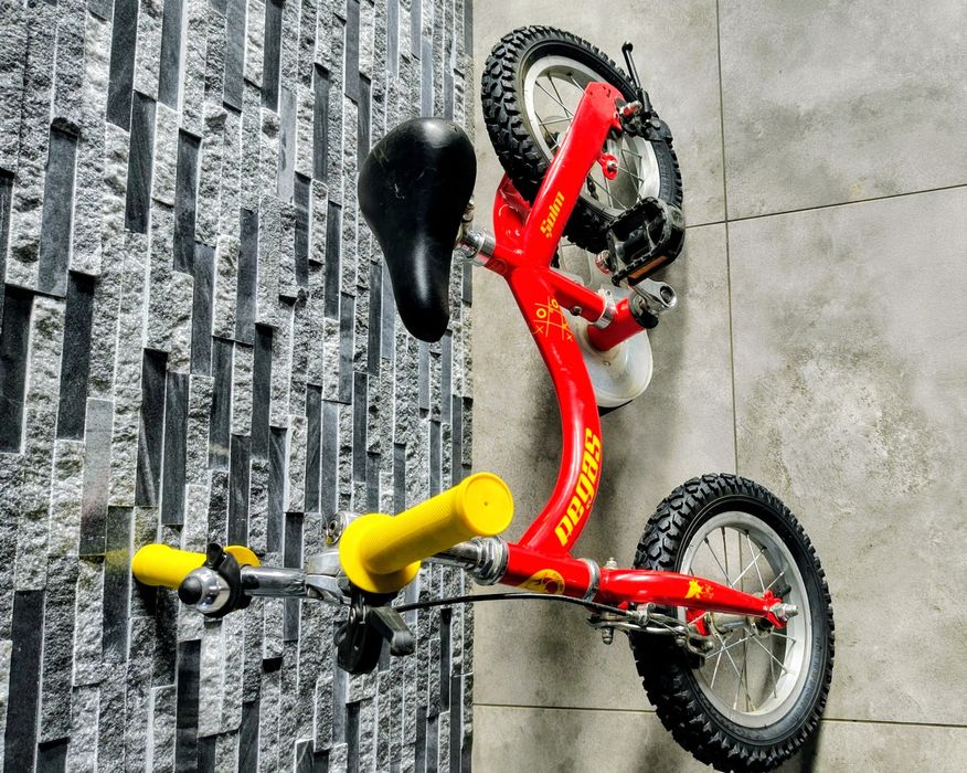 Bicicleta Pegas Soim 2in1 pentru copii, 12", Rosu