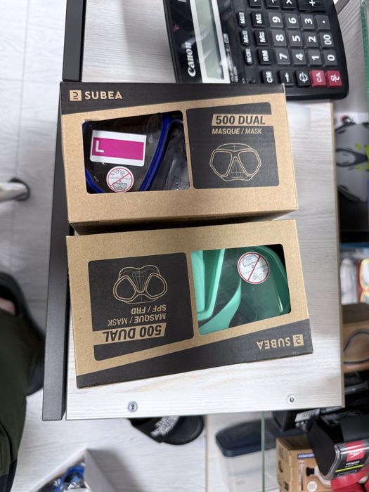 Маска для дайвинга Французкий бренд Декатлон Subea Dual 500 mask