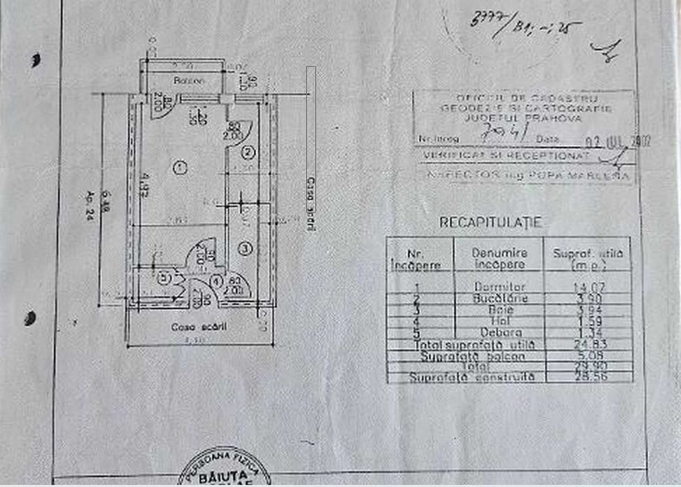 Vand garsoniera renovata in blocul de la CEC (ultracentral)