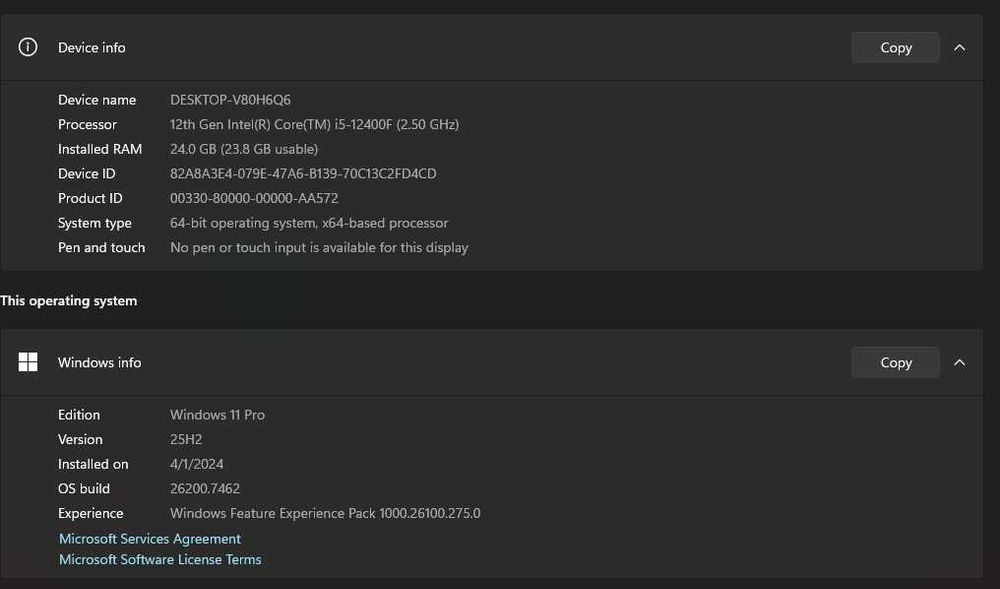 Pc I5 12400F RX5700XT 16GBram Nvme 512+hdd