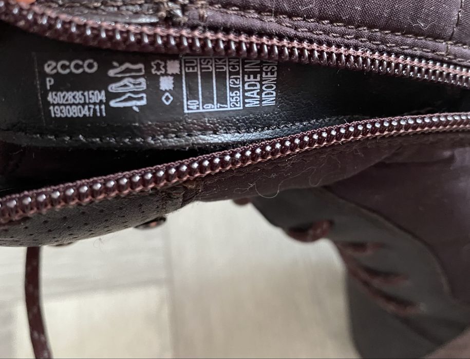 Ботинки зимние Ecco, б/у, бесплатно, 40 размер