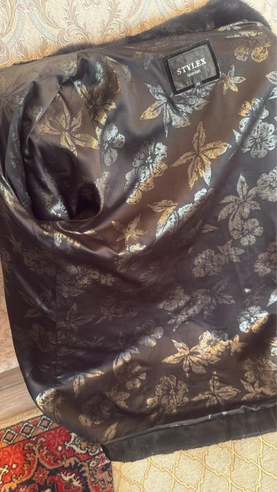 Шуба мутон с норкой