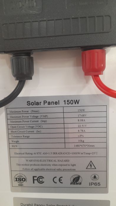 Panouri solare monocristal siliciu 12V  150 W