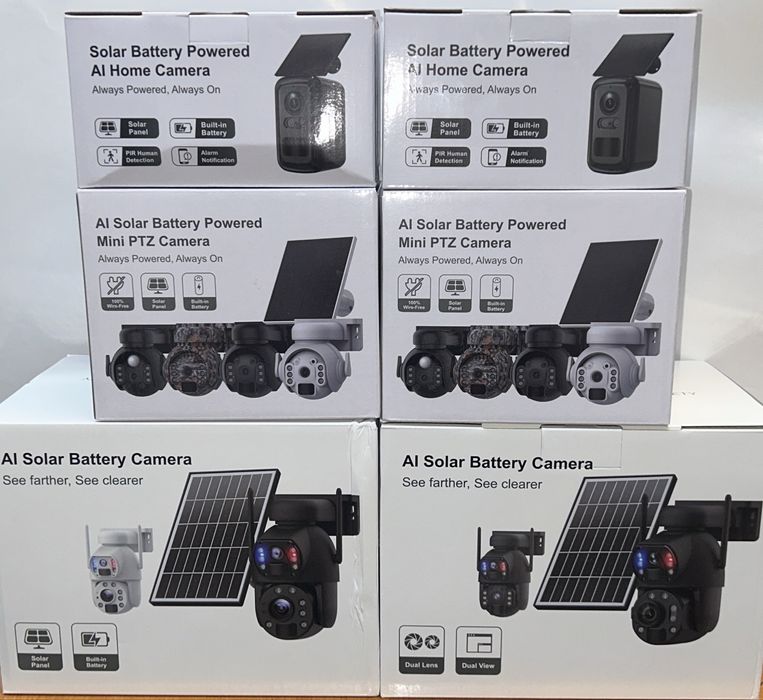 4G Соларна PTZ камера 6MP с 3 обектива, 15X zoom,  и SIM за 1 год.