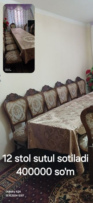 12 kishilik stol sutul sotiladi