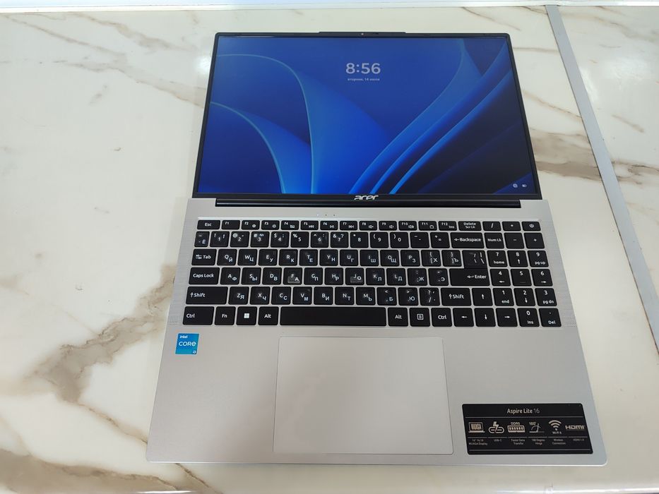 Acer aspire lite 16 WUXGA 15.6 8gb DDR5 256SSD янги наутбук.