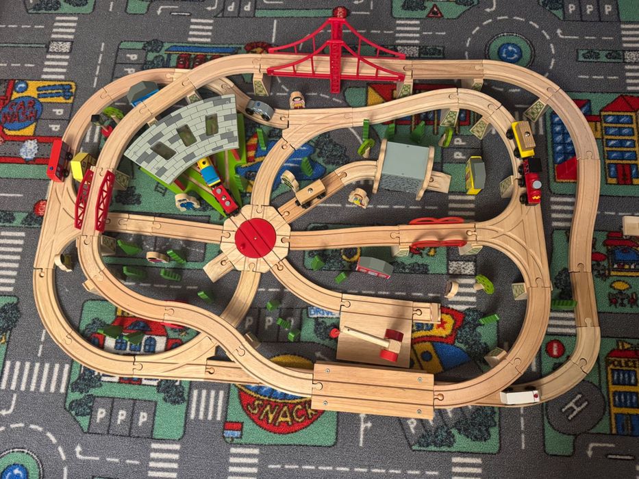 Circuit tren sine lemn copii