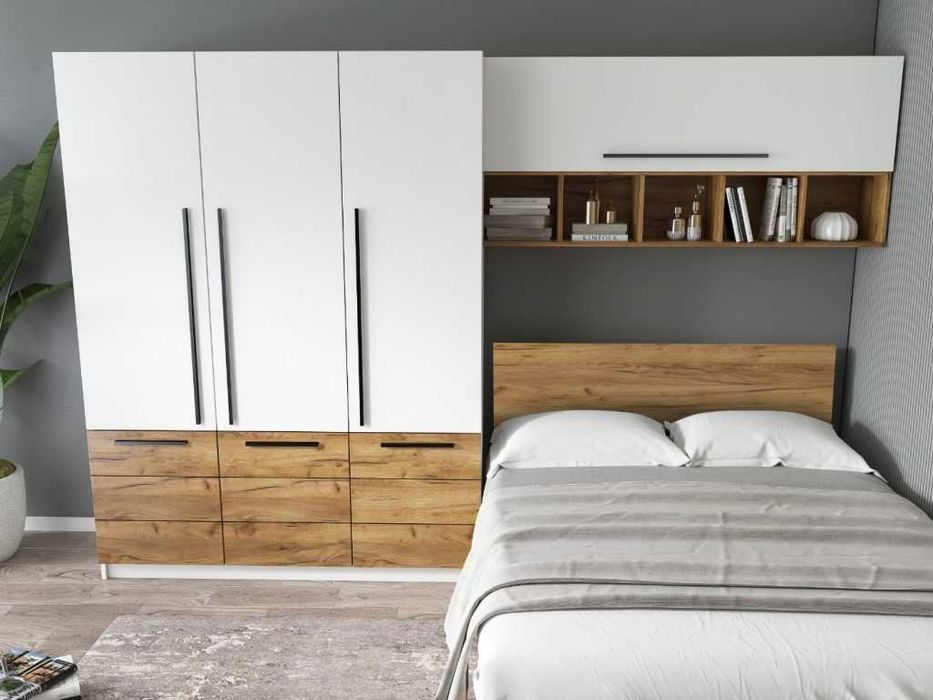 Set Dormitor Timea 3.05m cu pat incadrat - Transport Gratuit