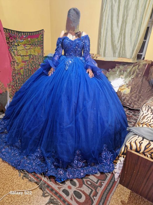 Бална, годежна, голяма, синя, рокля!