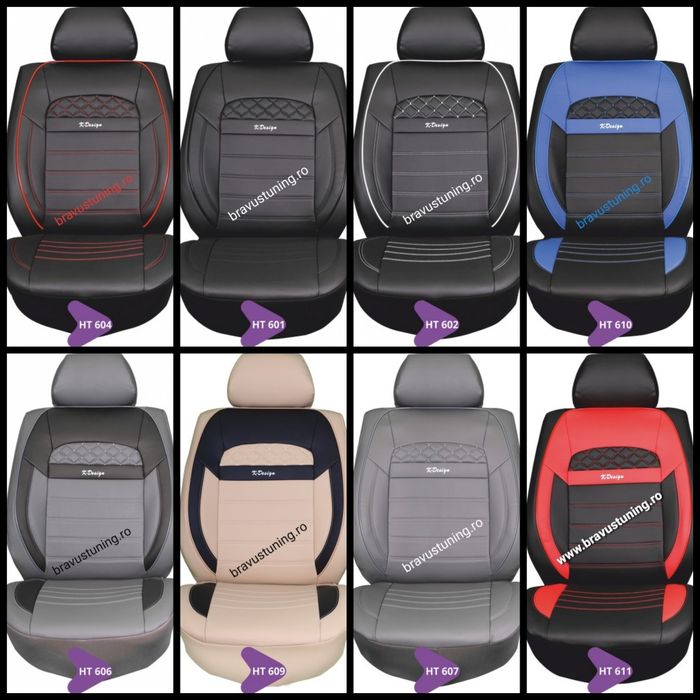 Huse scaun auto Piele Eco BMW, Skoda,Golf,Passat, Audi, Mercedes, Opel