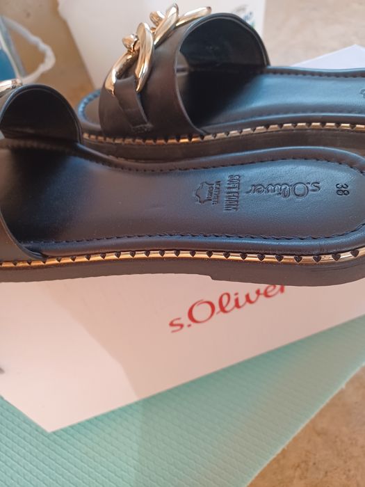 Дамски чехли естествена кожа Sol