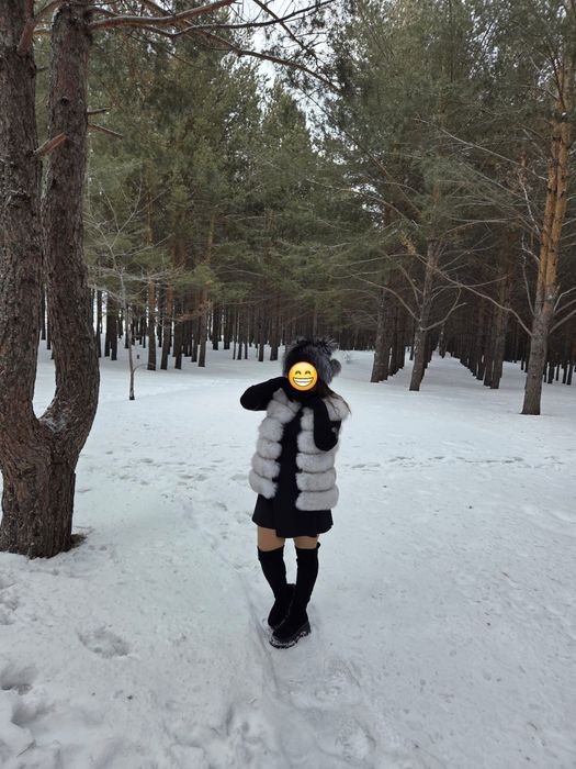 Шуба песец белая