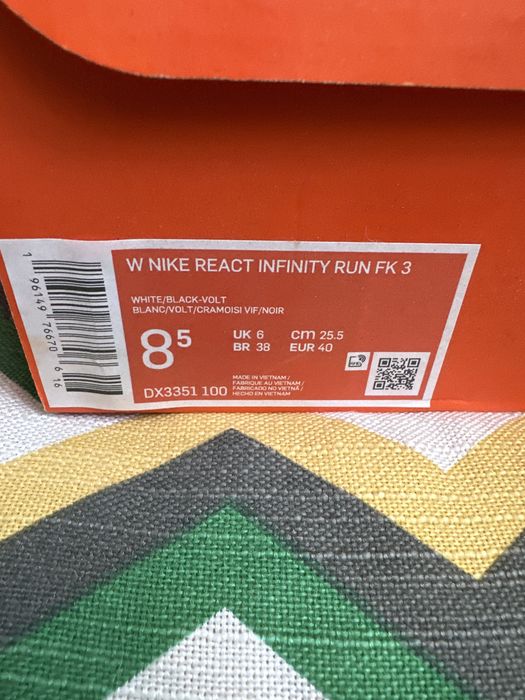 Женские кросовки nike react  infinity run fk3,  оргигинал, 8,5 US