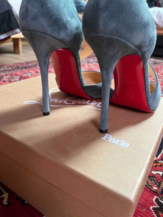 Christian Louboutin Decalcoco 100, велур, номер 40, оригинални, с кутия