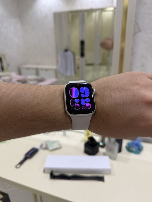 Apple watch 8/45mm. Идеал холатда. Коробка документ. Гарантия-100%.