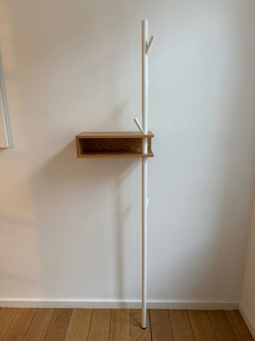 Cuier cu raft alb din metal Benny Kave Home