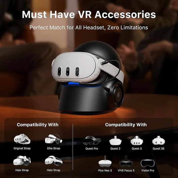 Зарядна станция Aubika VR CyberCore Lite 45W за Meta Quest 3/3S, Vision Pro, Pico