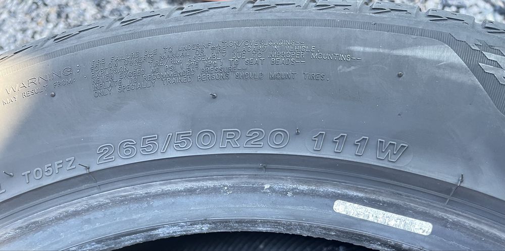 4бр 265/50/20 на 6мм с 22дот Бриджстоун