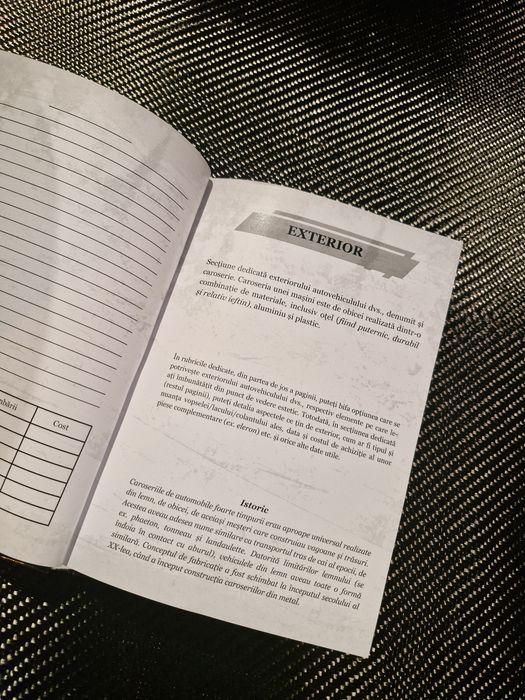 Agenda auto, cartea masini Car Planner carte service