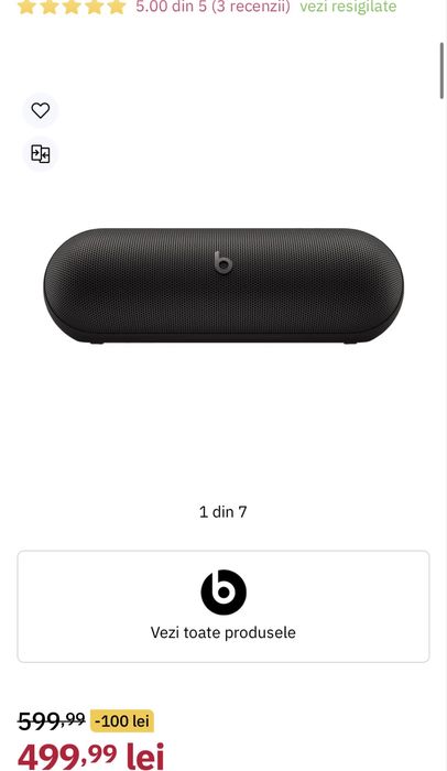 MDM vinde: Boxa portabila Beats Pill, Negru.
