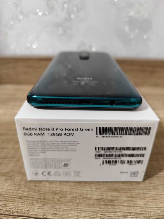 Redmi Note 8 Pro Forest Green 6gb RAM 128GB ROM