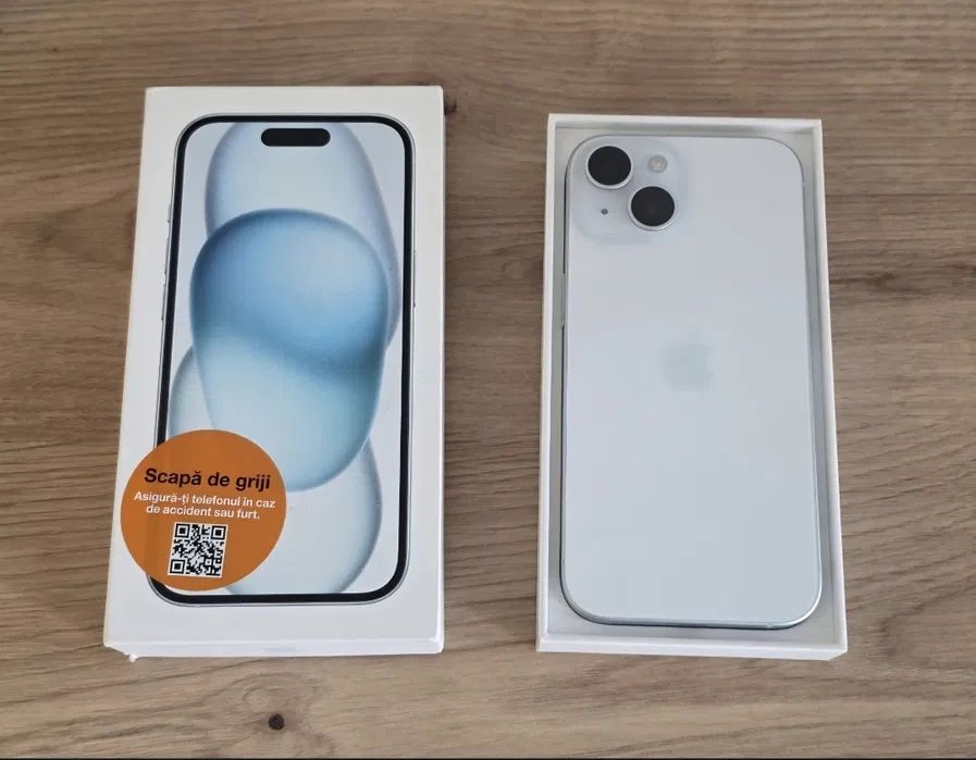 IPhone 15 128 GB Blue Impecabil la cutie Neverlocked