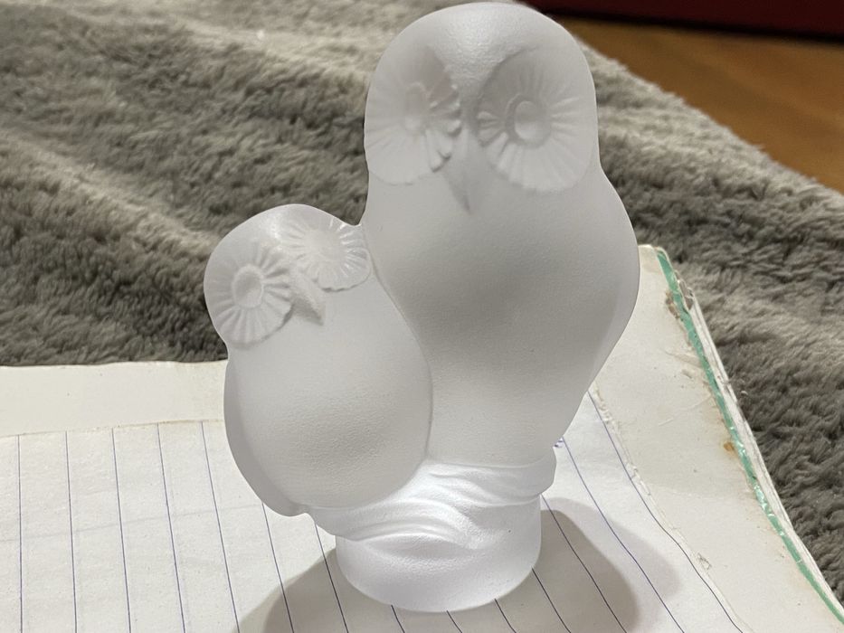 Prespapier Crystal de Sèvres bufnite