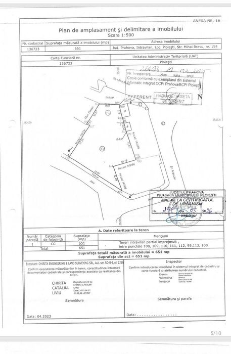 TEREN intravilan/Bloc P+4, P+5-10/Clinica/Magazin/Sediu Firma