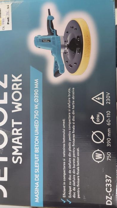 Masina de slefuit beton umed, Detoolz DZ-C337, 750 W -N-