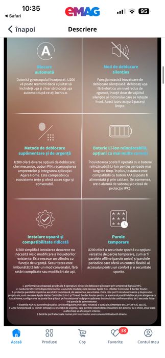 Incuietoare inteligenta Aqara u200 (sigilata)