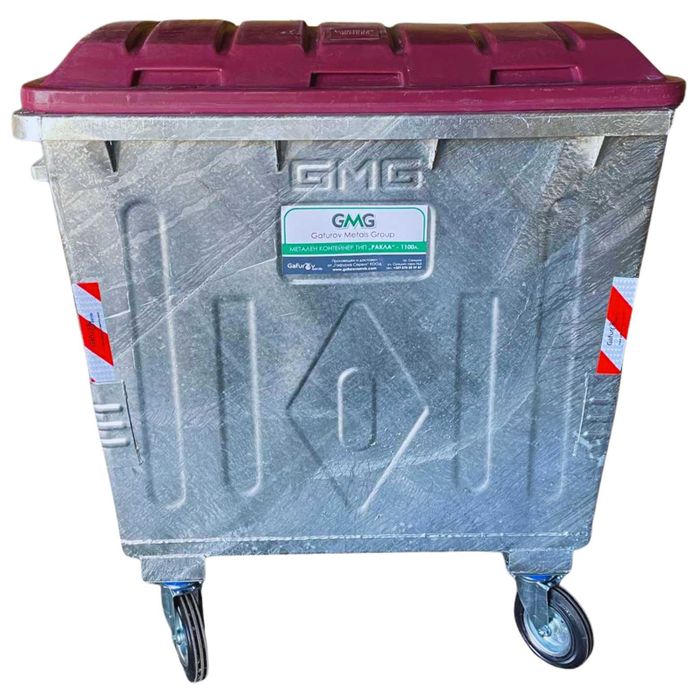 Метален контейнер за смет тип ”Ракла” 1100 л - поцинкован