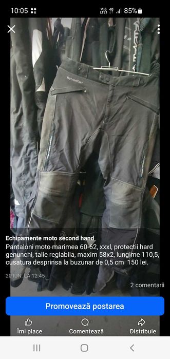 Pantaloni moto cu protectii hard