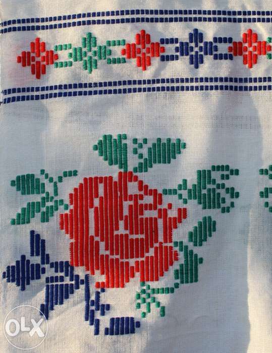 Stergare traditionale romanesti din in si borangic 3m, anii '50