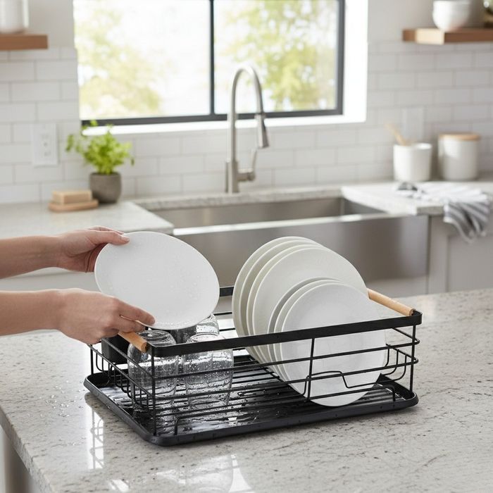 Компактен сушилник за съдове с отцеждаща табла Cheffinger