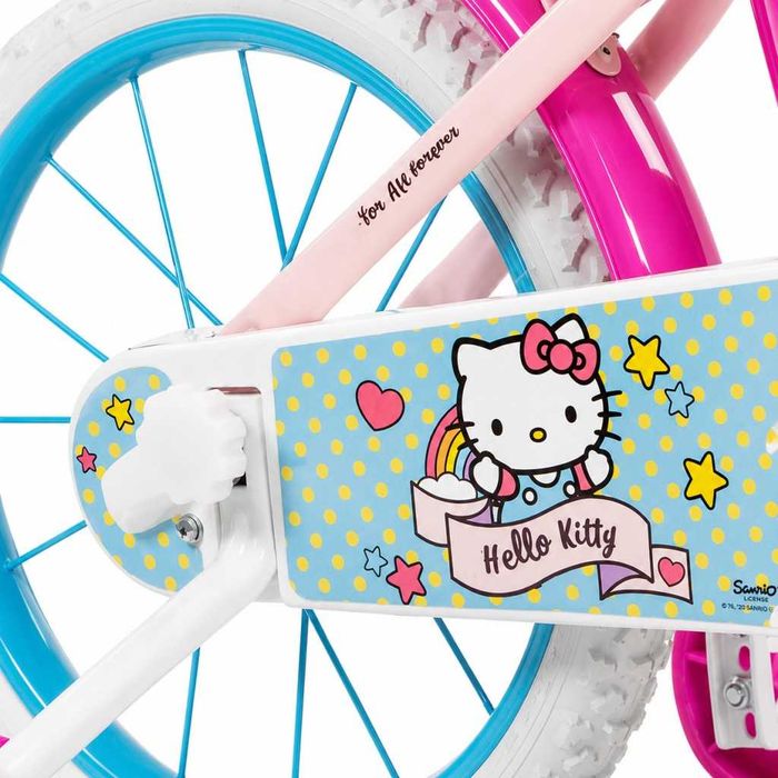 Детски велосипед Hello Kitty/ Bluey 16" с помощни колела, кошница и столче за кукли