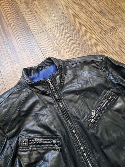 Страхотно мъжко кожено яке ROCKENBLUE,  естествена кожа,  размер  S