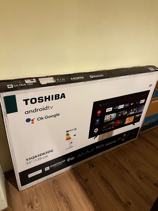 Телевизор 55" QLED Toshiba 55QA5D63DG – Android TV, 4K HDR, Звук Onkyo