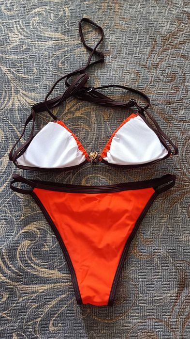 Costum de baie damă M – Portocaliu Neon – Nou, nepurtat – stil brazilian