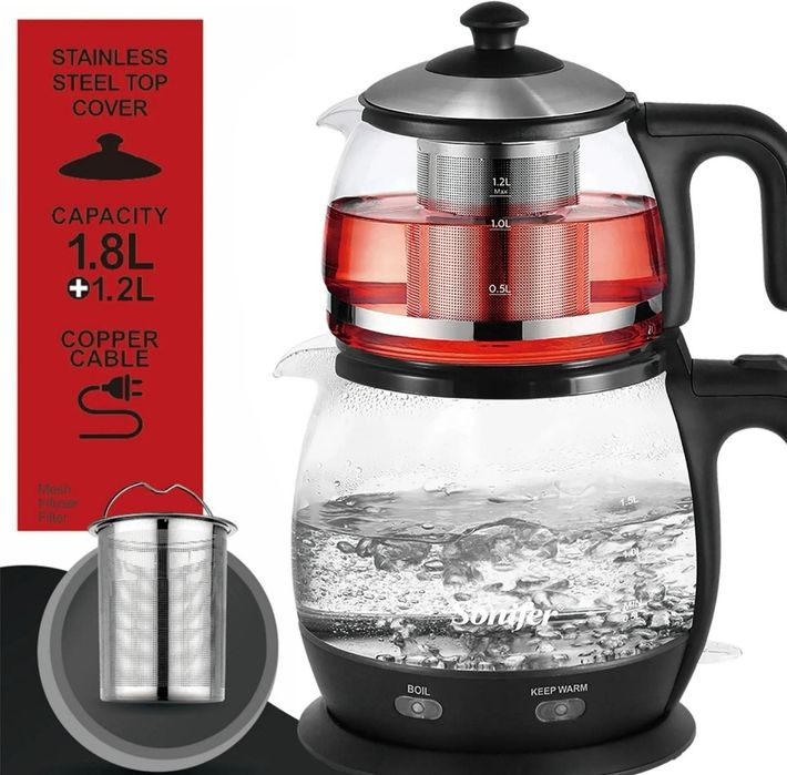 Новый электрический чайник Sonifer SF 2089! Электрочайник! Tefal!