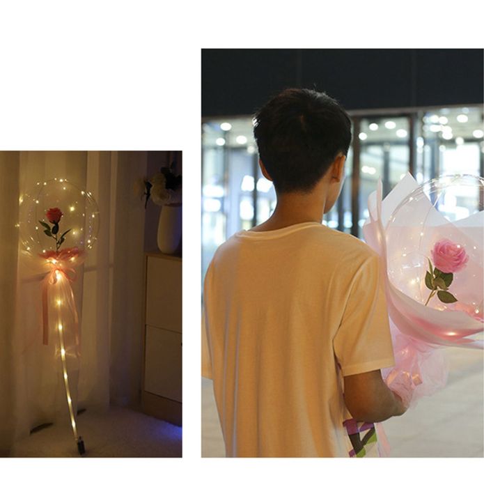 Светящиеся шары с розой