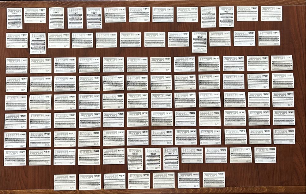 Стикери Panini Ferrari 1997 г.