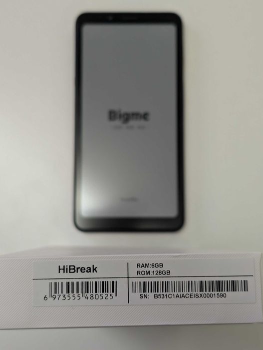 Bigme E ink Smartphone Hibreak 5,84", 6GB RAM, 128GB, negru ca nou, complet
