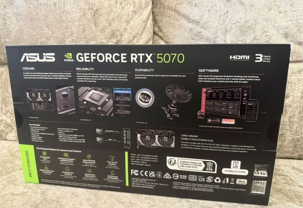 Видеокарта Asus dual 5070 12gb