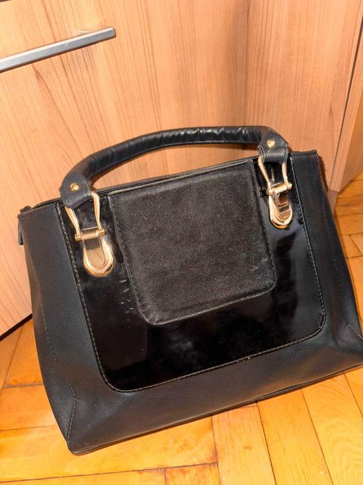 Дамска чанта, цвят черен, без забележки