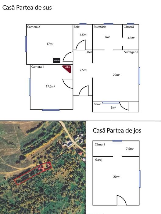 Casă de vânzare cu teren 35 ari în satul Prislop, comuna Boiu Mare, Maramureș