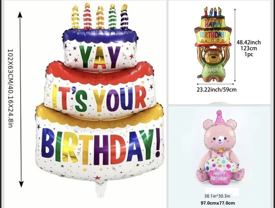 baloane festive la multi ani happy birthday pret/buc