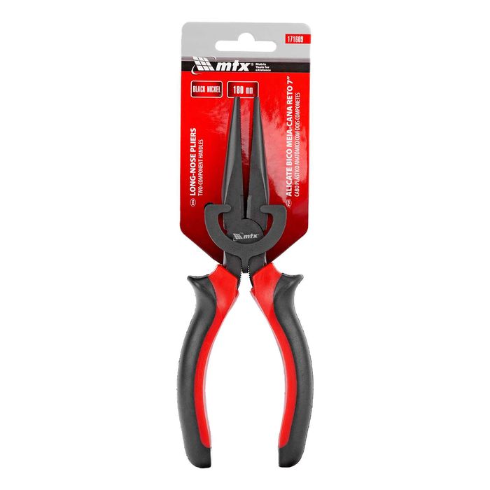 Клещи с удължени полукръгли прави челюсти 180 мм,двукомпонентни дръжки