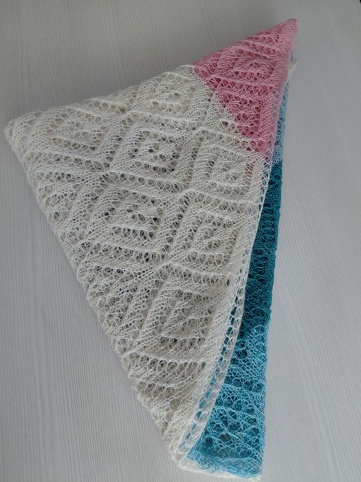 Ажурная шаль хэндмейд