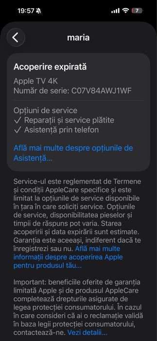 Atentie!! Vand 2 apple tv 4k ,model A2169 si A1842,Defecte!!!